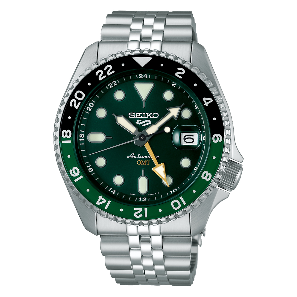 Seiko GMT Sport Green Dial 42mm Automatic Men’s Watch – Dual Time